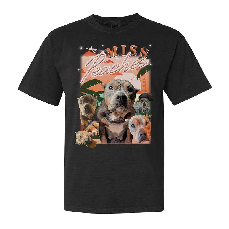 Women's Blouse with Mandarin CollarMiss Peaches Faces Tee