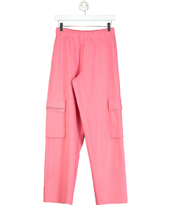 Women's Rounded Collar SweatersPANGAIA Pink Recycled Cotton Jersey Cargo Pants UK XXS