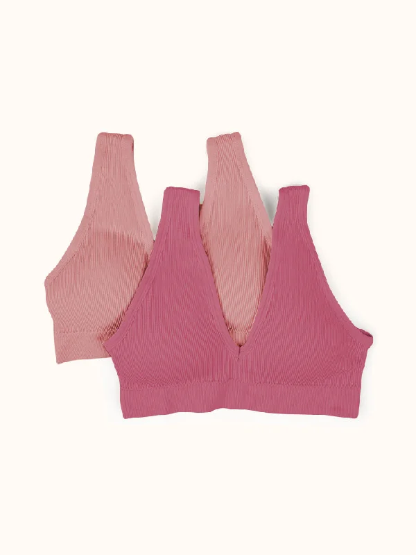 plus-size wireless racerback braHigh Apex Bra (2 Pack) - Rose