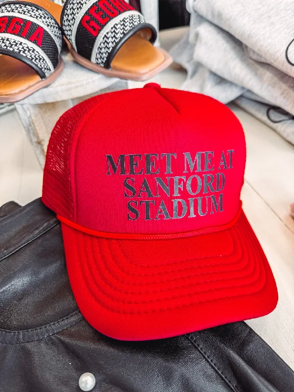 Women's Jumpsuits with Low CollarMeet Me At Sanford Stadium Trucker Hat