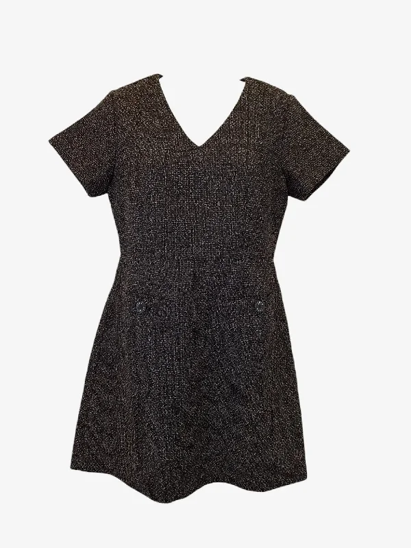 Women's Collarless DressesJNFR Chic Tweed Mini Dress Size M