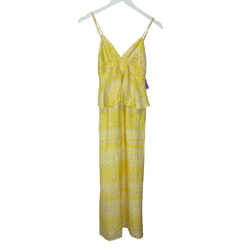 Women's Mandarin Collar DressesDress Casual Maxi By Clothes Mentor In Yellow, Size: 0