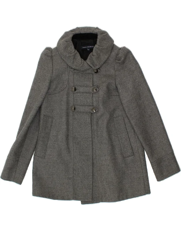 Women's Button-Up CoatsFRENCH CONNECTION Womens Overcoat UK 10 Small  Grey Wool