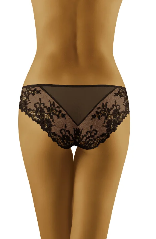 eco-friendly underwear made from organic cotton and bamboo fiber for sensitive skin and a sustainable choiceLadies Gorgeous Sheer Mesh Stunning Lace Brief