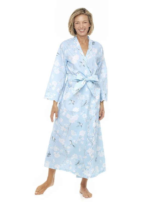 women's pajama sets with matching robesPale Blue Gardenia Classic Robe