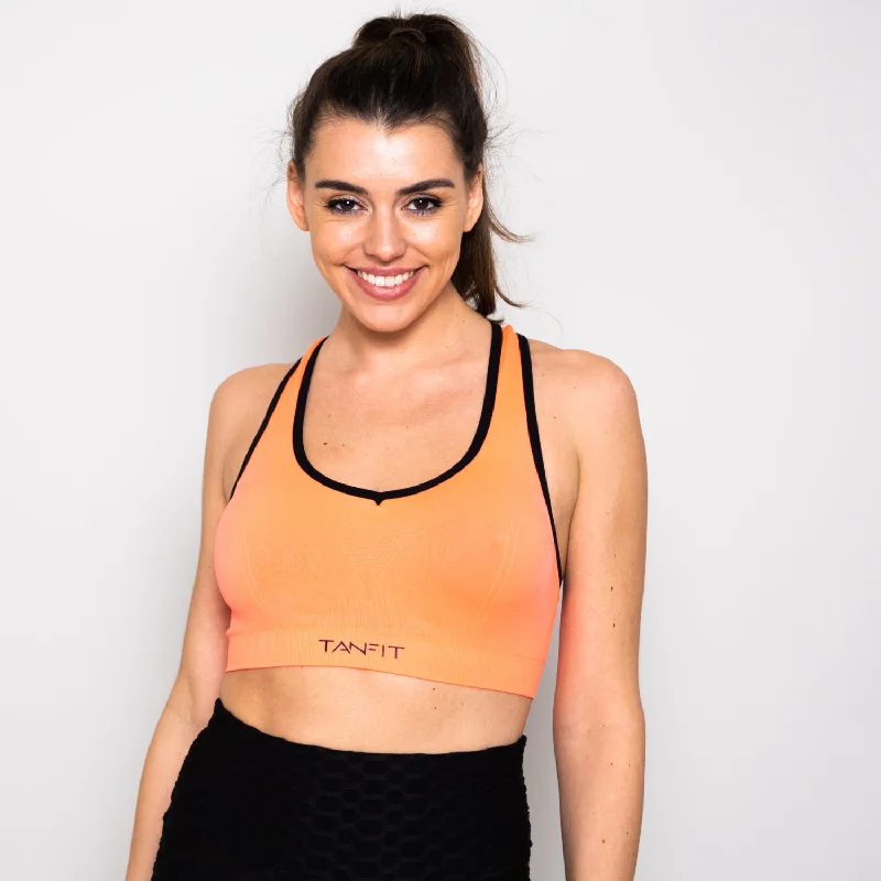 convertible halter bra with underwire supportRacerback Sports bra - Orange