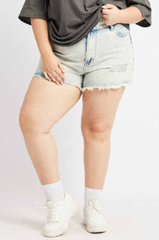 Women's Spring ShortsDenim Relaxed Shorts High Rise