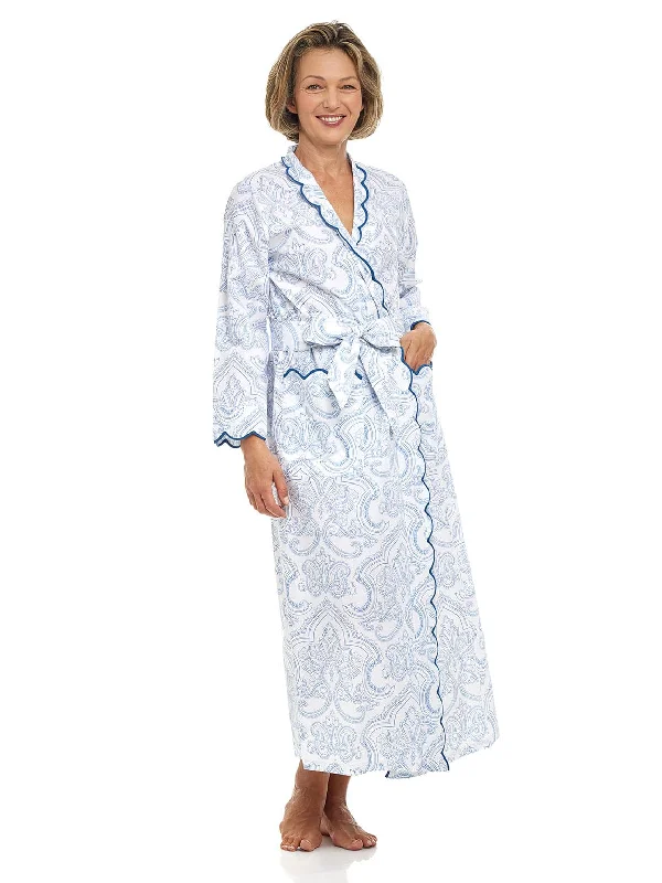 women's pajamas with a touch of elegance and sophisticationBlue Paisley Classic Robe