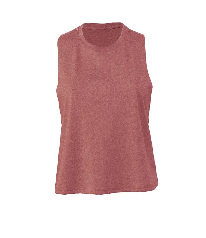 Women's Blouse with Narrow CollarWomen's Racerback Cropped Tank | HEATHER MAUVE