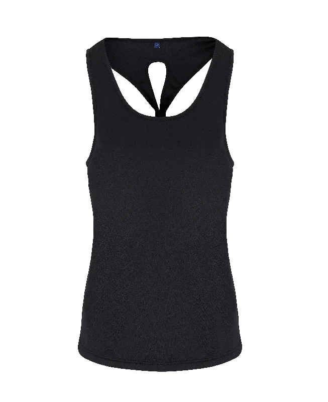 Women's Blouse with RufflesWomen's Yoga Knot Vest | BLACK