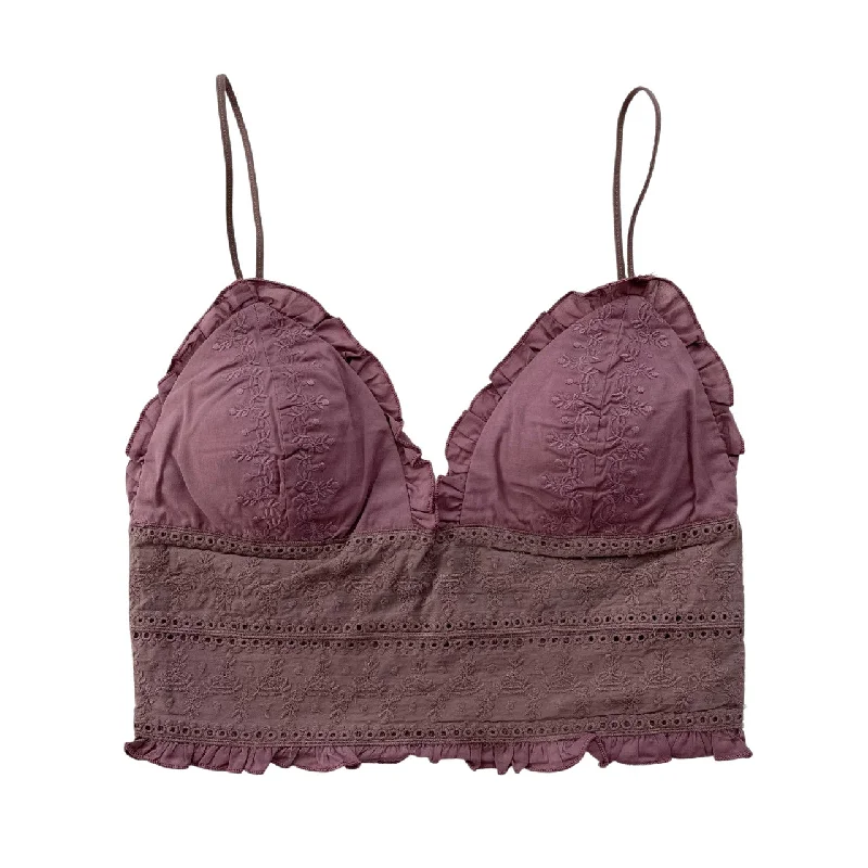 seamless bralette for layeringMauve Cotton Longline Bralette