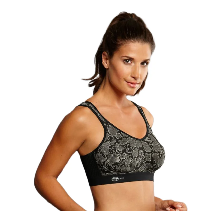 plus-size nursing bra with crossover strapsAnita Extreme Control Sports Bra in Python