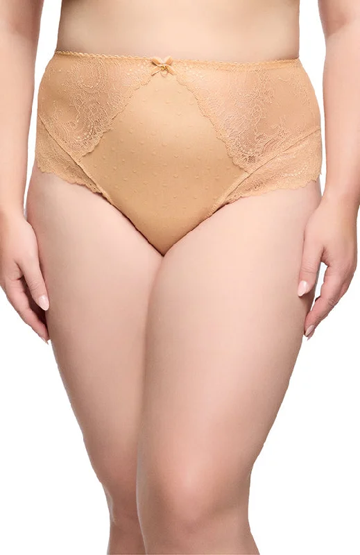 floral lace panties with a cheeky cutFiamma High Waist Brief - Sunglow