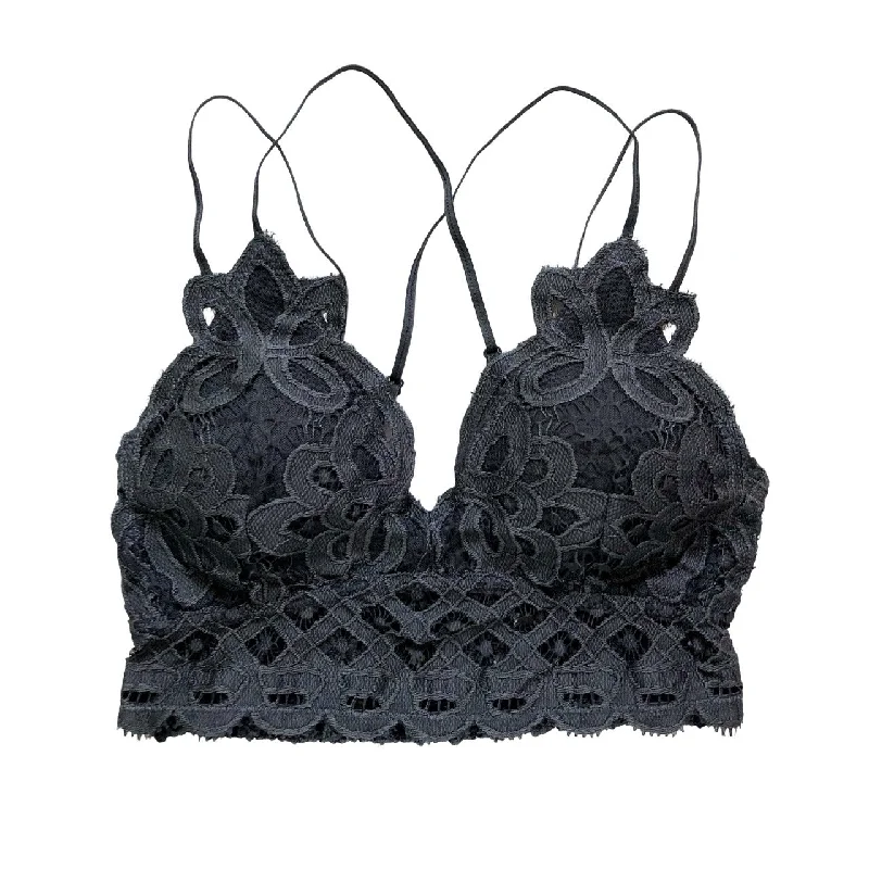 wire-free contour braCharcoal Crochet Bralette