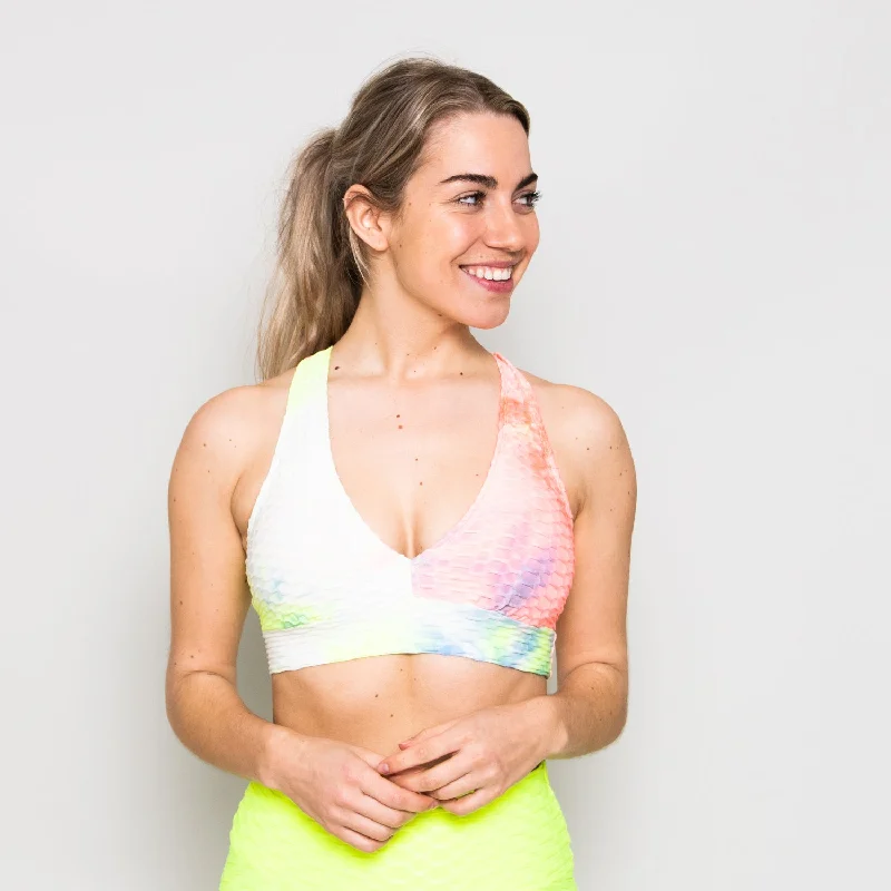 seamless bralette for layeringColor.Me Sports Bra- Mix Rainbow