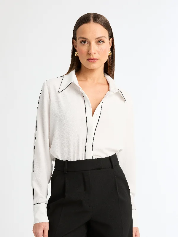 Women's Blouse with Mandarin CollarJULIA SHIRT