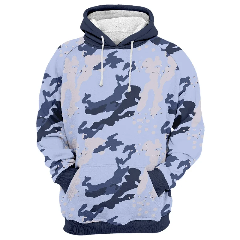 Women's Hooded Sweatshirts with Slant PocketsCamo Pattern Hoodie