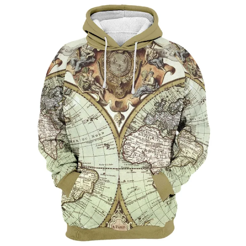 Women's Hooded SweatshirtsMap A Paris Hoodie