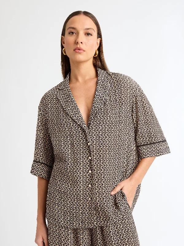 Women's Blouse with Shirt CollarVIBRATIONS SHIRT