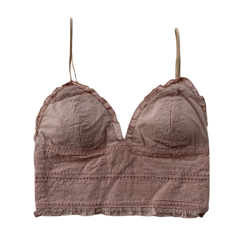 full-coverage bra for large bustsBlush Cotton Longline Bralette