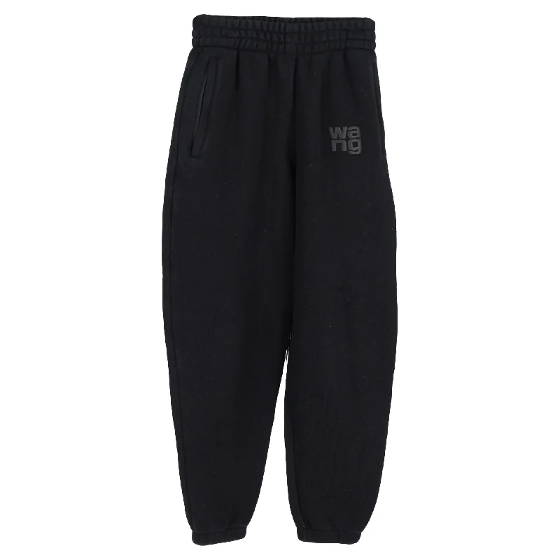 Women's Jodhpurs with Sweetheart CollarAlexander Wang Logo Sweat Pants in Black Cotton