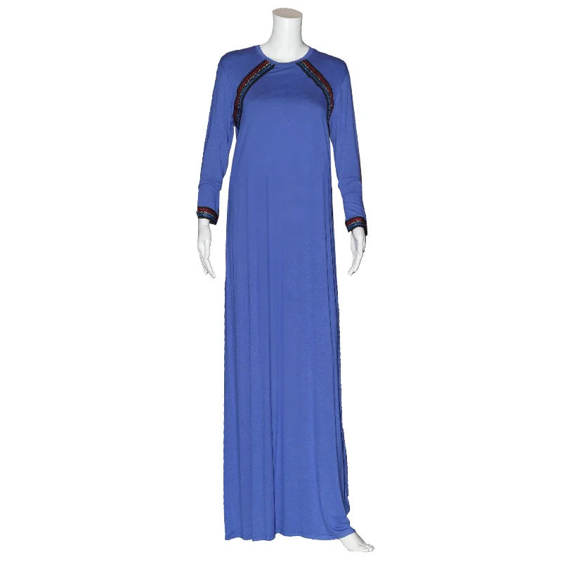 women's pajamas for a cozy night inRoyal Blue Long Night Gown 054361A-LL