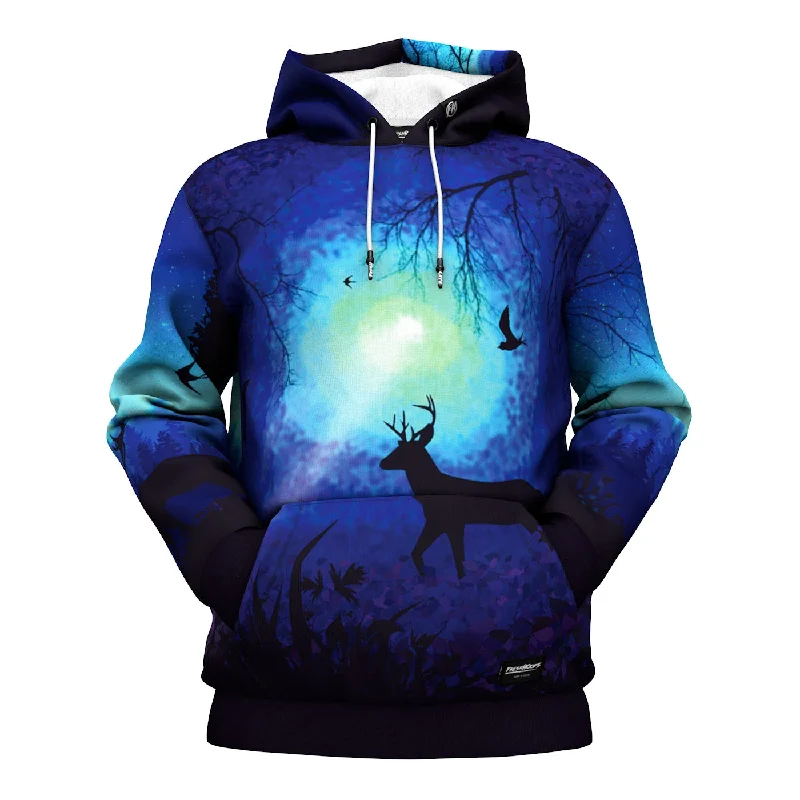 Women's Hooded Sweatshirts with Abstract LiningLunar Glow Hoodie