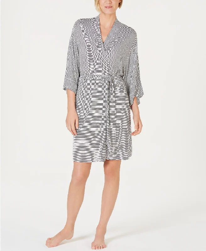 women's pajamas for those who love to stay in and relaxAlfani Striped Knit Kimono Robe