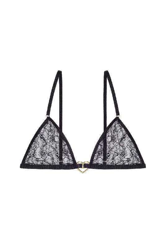 lace-trimmed convertible bra for special eventsMARSEILLE Triangle Bra with Heart