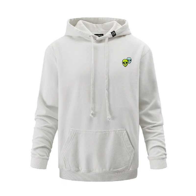 Women's Hooded Sweatshirts with Plush LiningAlien Embroidered Hoodie