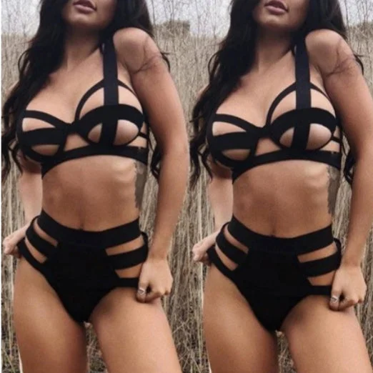 mastectomy bra with pocketsblk bondage 2pc