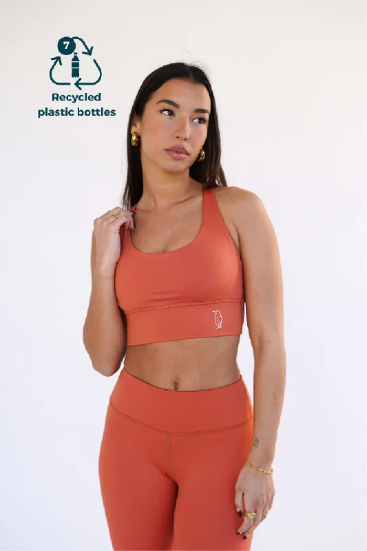 plus-size underwire balconette braTOP CLASICO FIT PLANET NARANJA