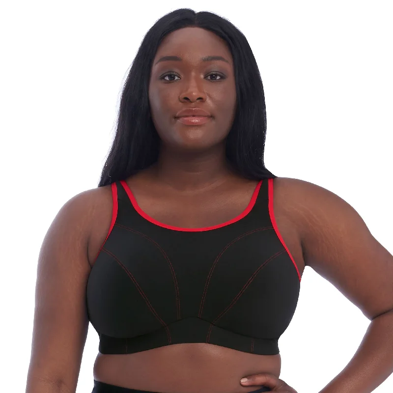 seamless nursing bra with easy-access clipsGoddess Black Sport Wireless Sports Bra