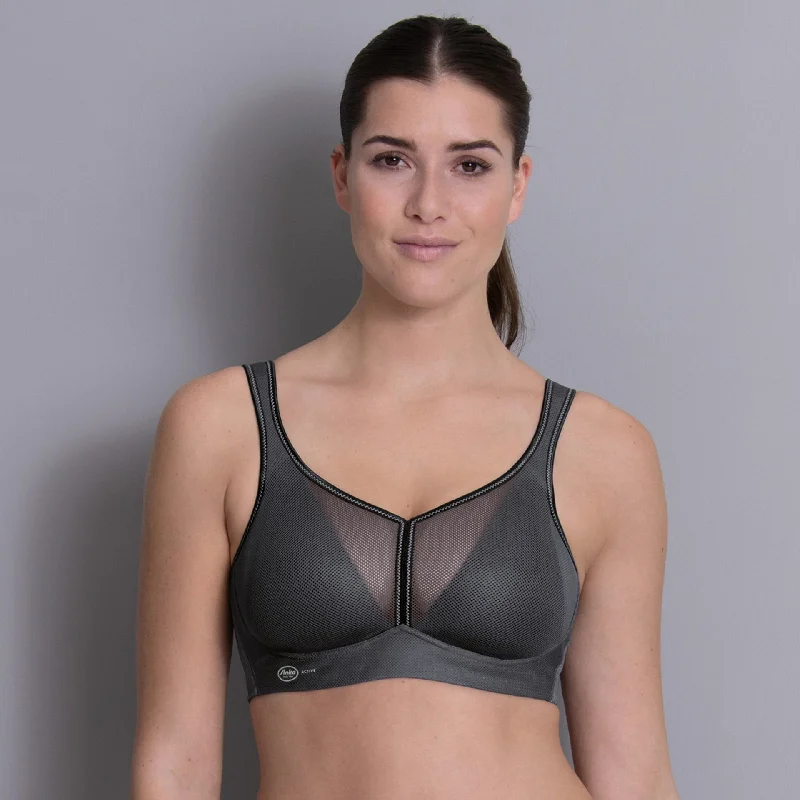 seamless bra with underwire supportAnita Air Control Sports Bra in Anthracite (#5544)