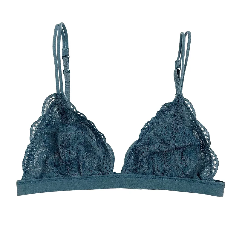 lace appliqué braBluestone Triangle Floral Lace Bralette