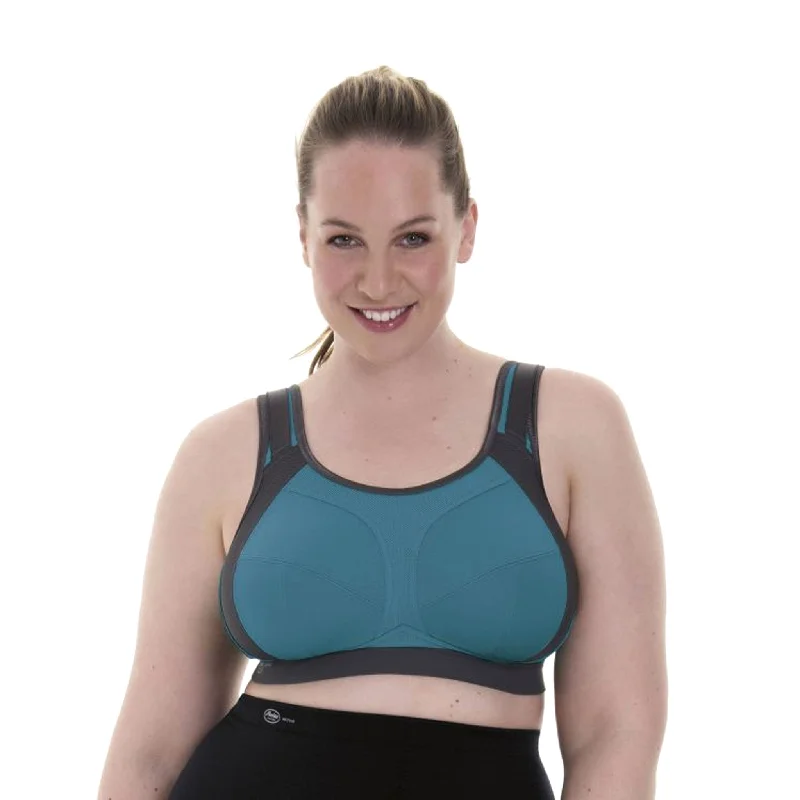 smoothing high-waisted bra for tummy controlAnita Extreme Control Plus Sports Bra in Peacock/Anthracite