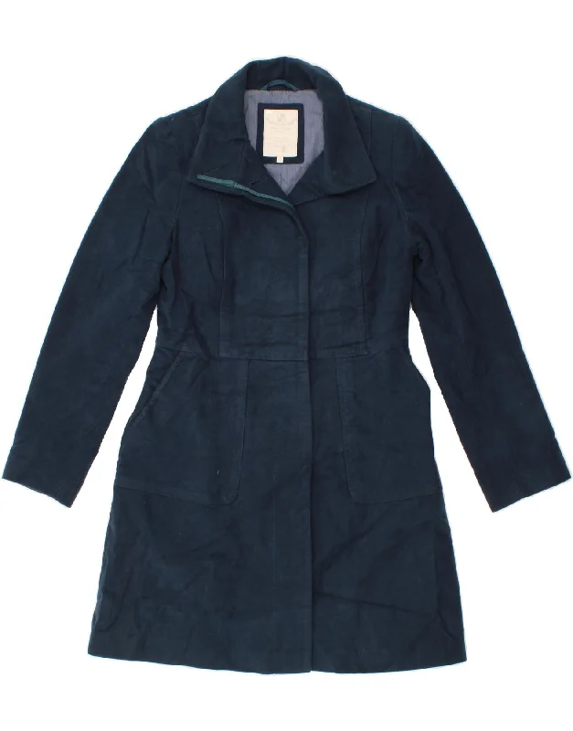 Women's Coats with BeltWHITE STUFF Womens Overcoat UK 10 Small  Navy Blue Cotton