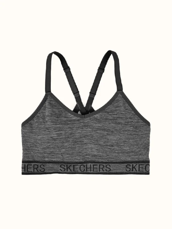 padded bra for small bustsSeamless Strappy Sports Bra - Black