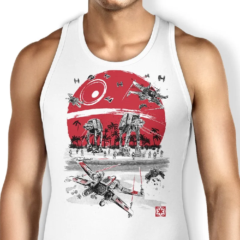 Women's Blouse with RufflesBattle on the Beach - Tank Top