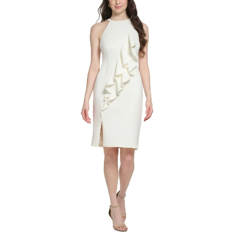 Women's Narrow Collar DressesVince Camuto Women's Halter Bodycon Dress White Size 8