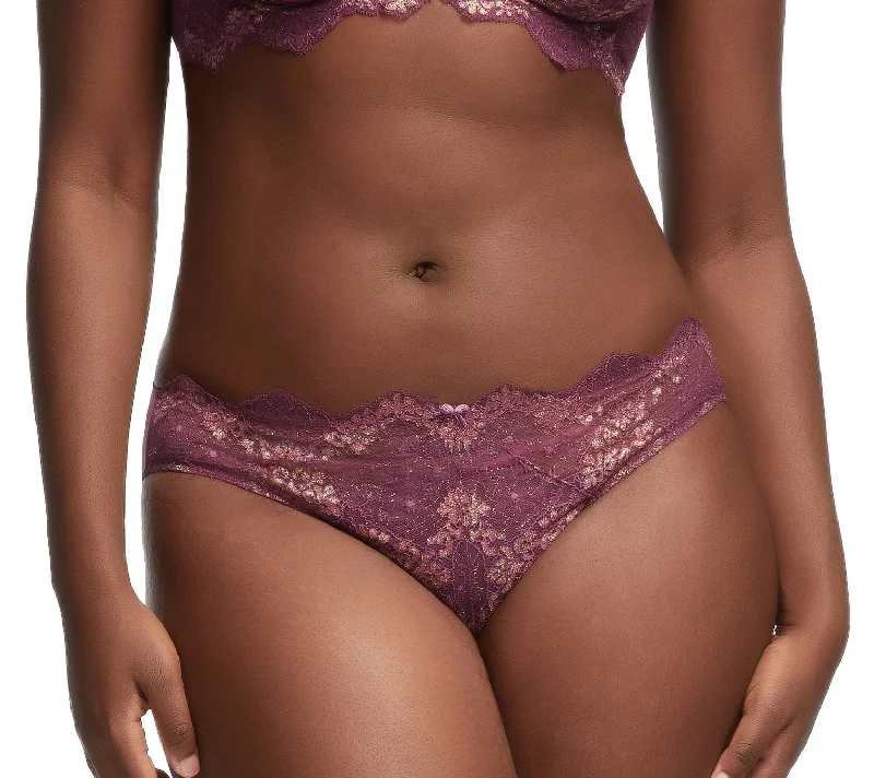 seamless panties with a concealed waistband and moisture-wicking finish for all-day wearLurex Lace Bikini - Amethyst