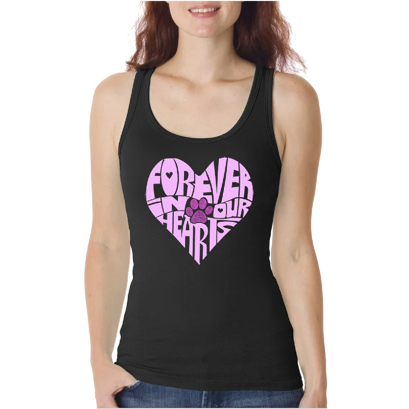 Women's Blouse with Peter Pan CollarForever In Our Hearts - Women's Word Art Tank Top