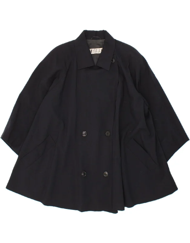 Women's Wool CoatsMARELLA Womens Oversized Double Breasted Coat UK 12 Medium Navy Blue