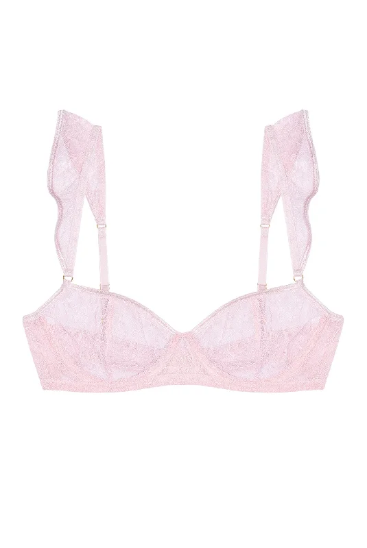 wireless bra with molded cupsGLACE Underwire Bra with Frills