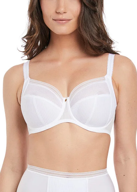 seamless molded bra for smooth undergarmentsFusion White Uw Full Cup Side Support Bra