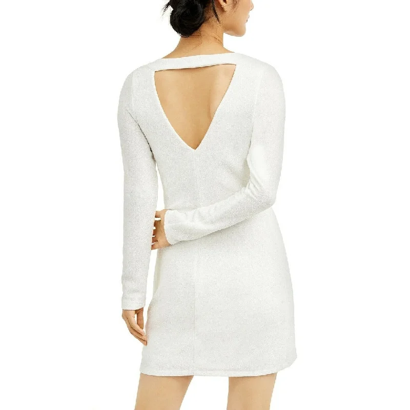 Women's Racerback DressesSpeechless Junior's Glitter Knit Bodycon Dress White Size 1