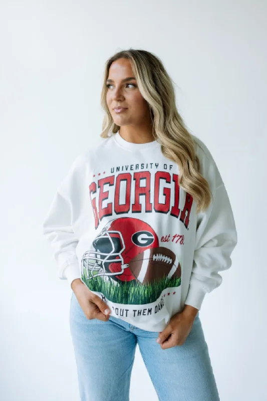 Women's Jumpsuits with Peter Pan CollarGameday Social UGA Malonemm Crew