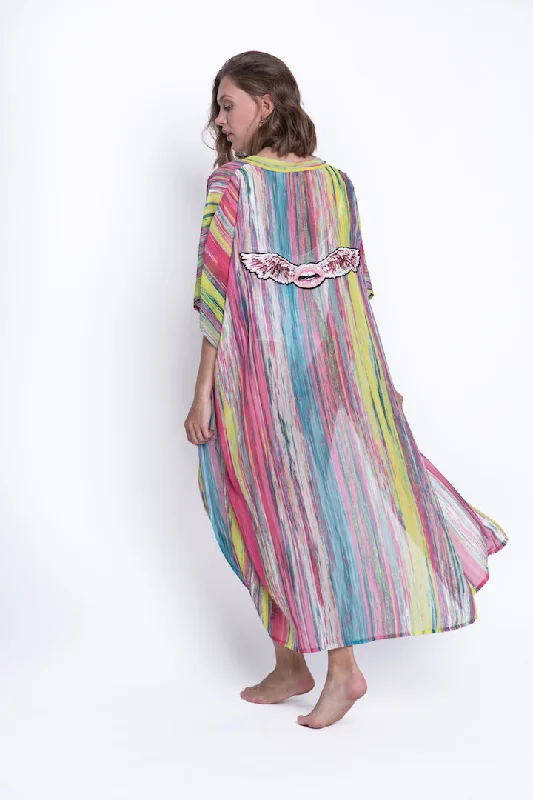 women's pajamas for those who seek cozy, all-night comfortBeach kimono Pink wings