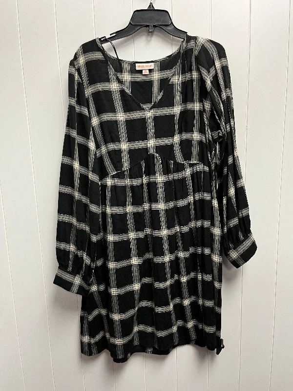 Women's Boat-Neck DressesBlack & White Dress Casual Short Knox Rose, Size Xxl