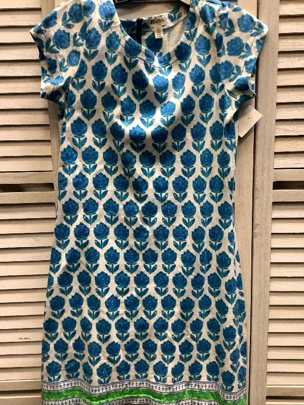 Women's Collarless DressesBlue Dress Casual Short Hatley, Size S